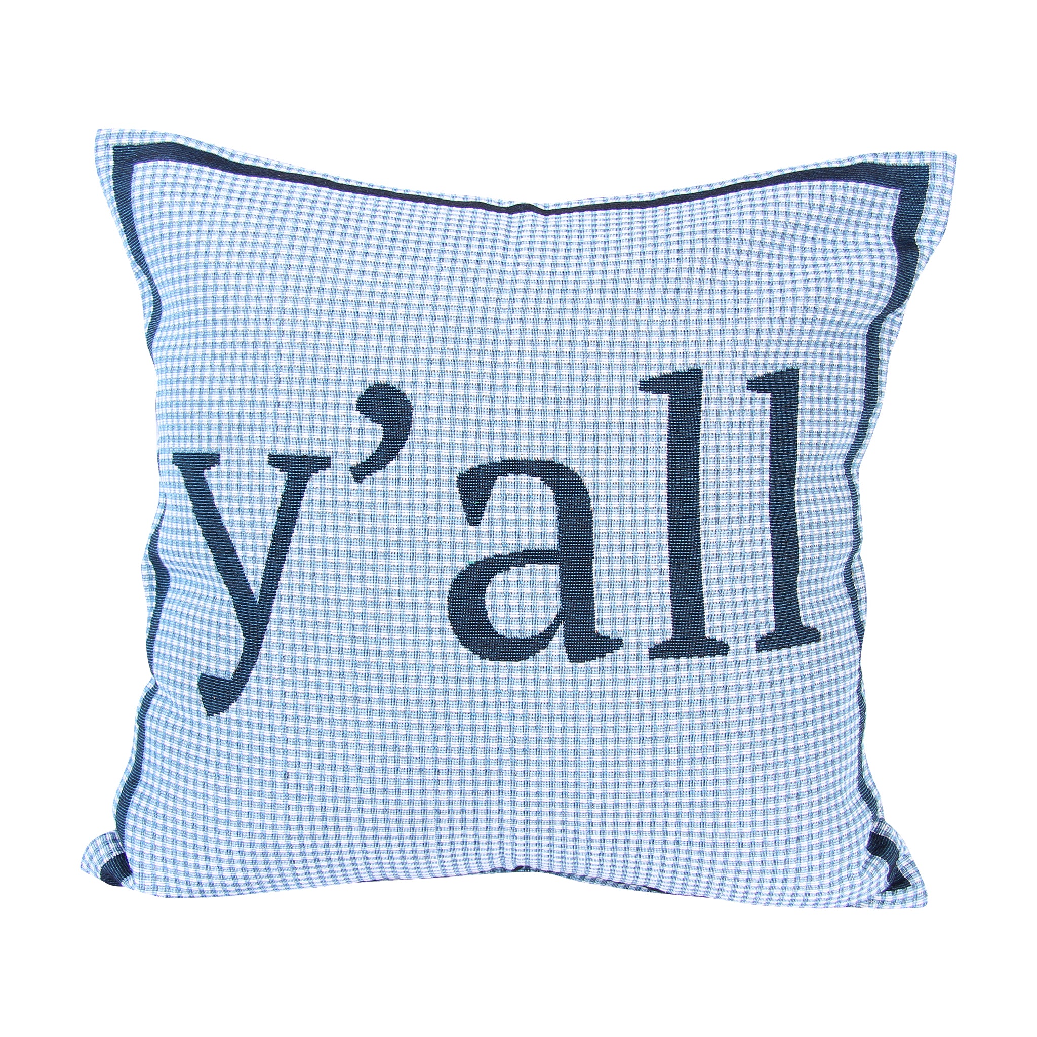 Blue Plaid Y'all Pillow