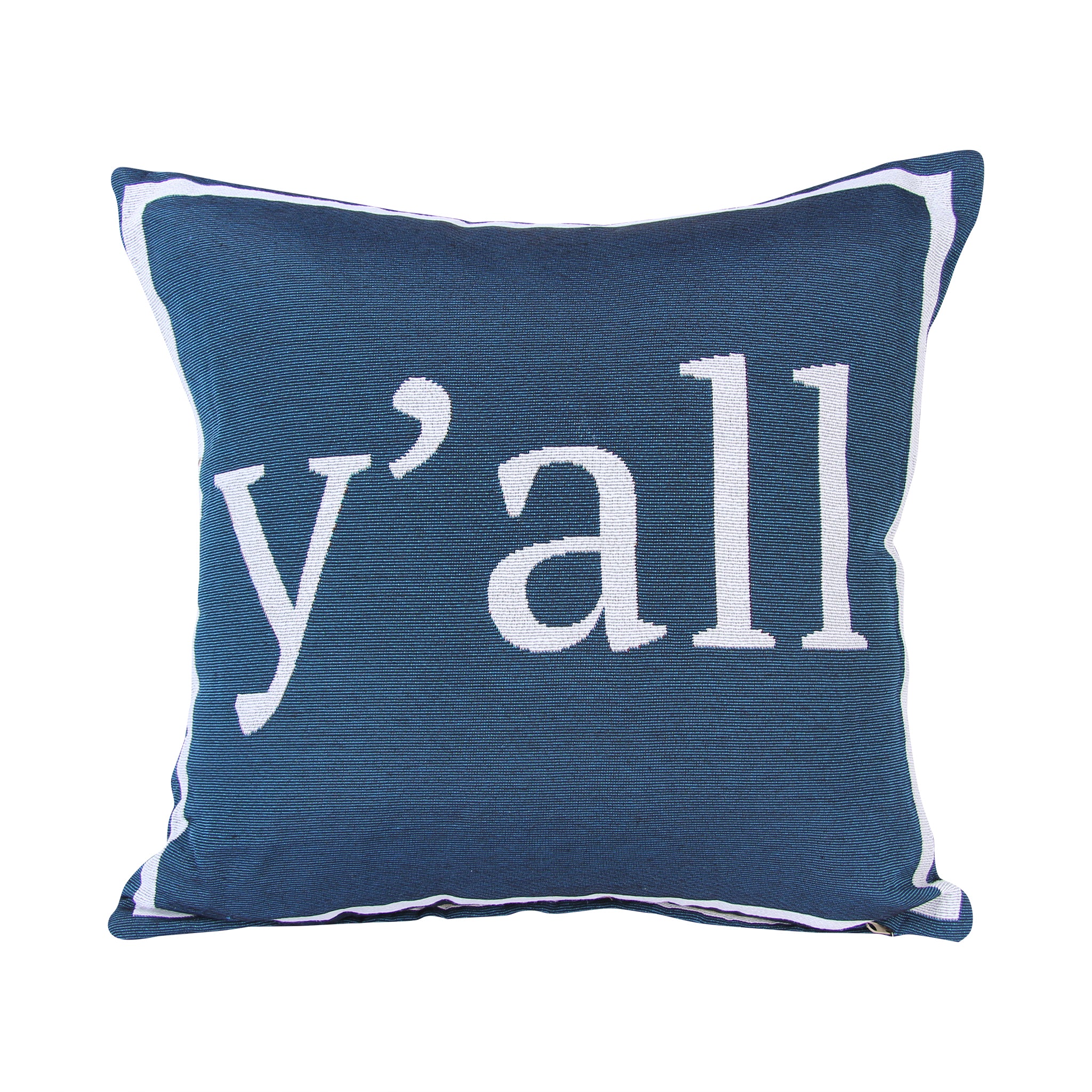 Navy Y'all Pillow