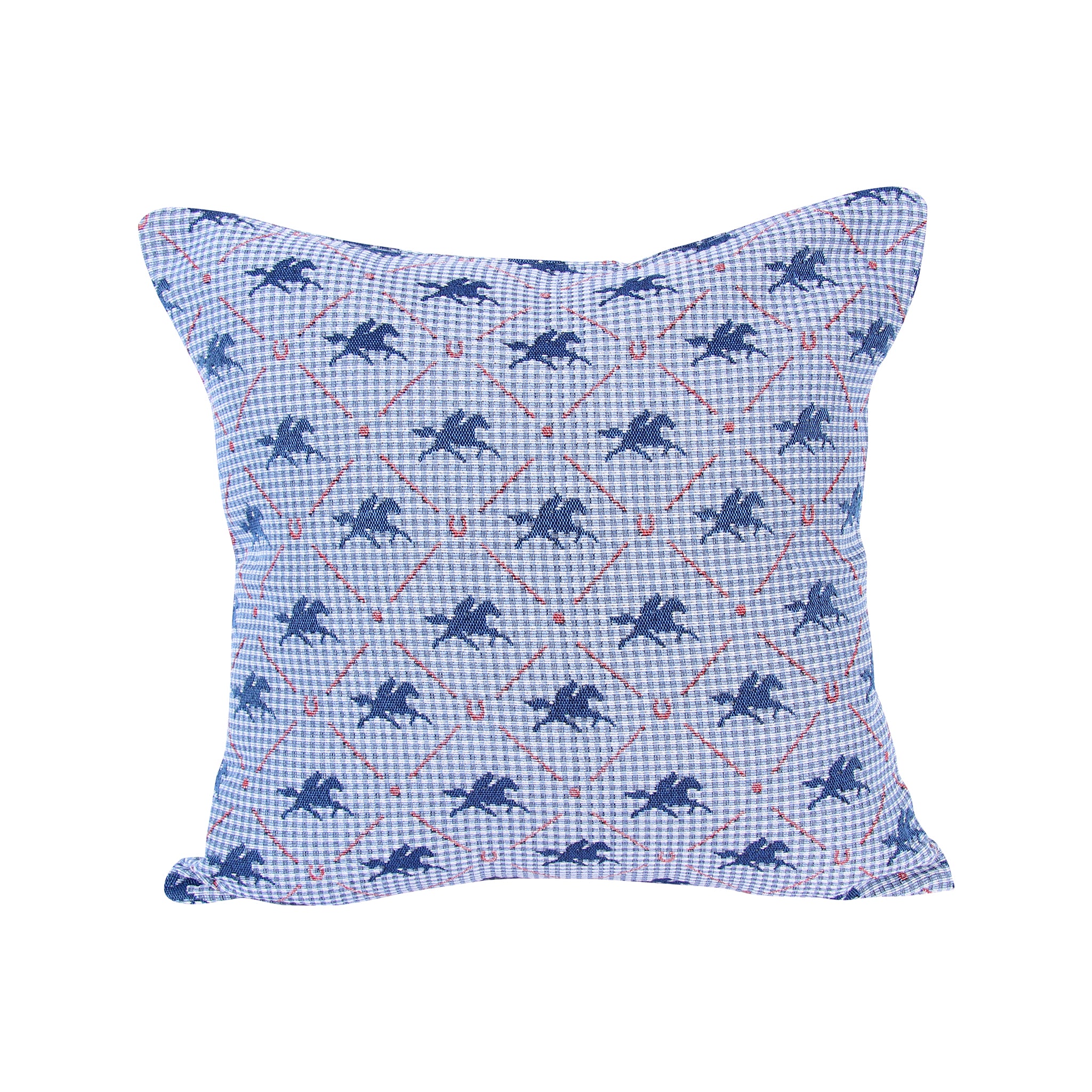 Blue Plaid Furlong Pillow