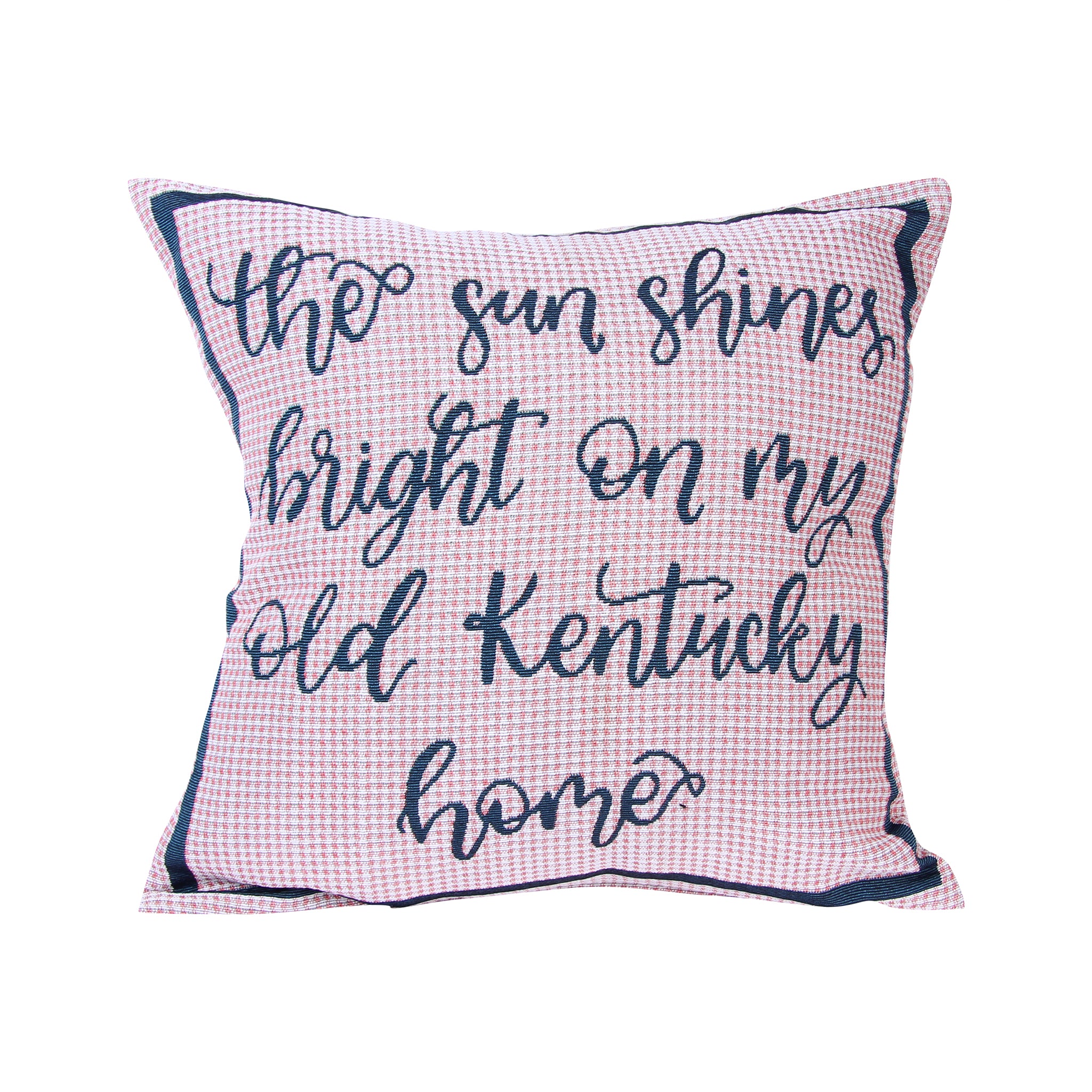 Pink Plaid Weep No More Pillow