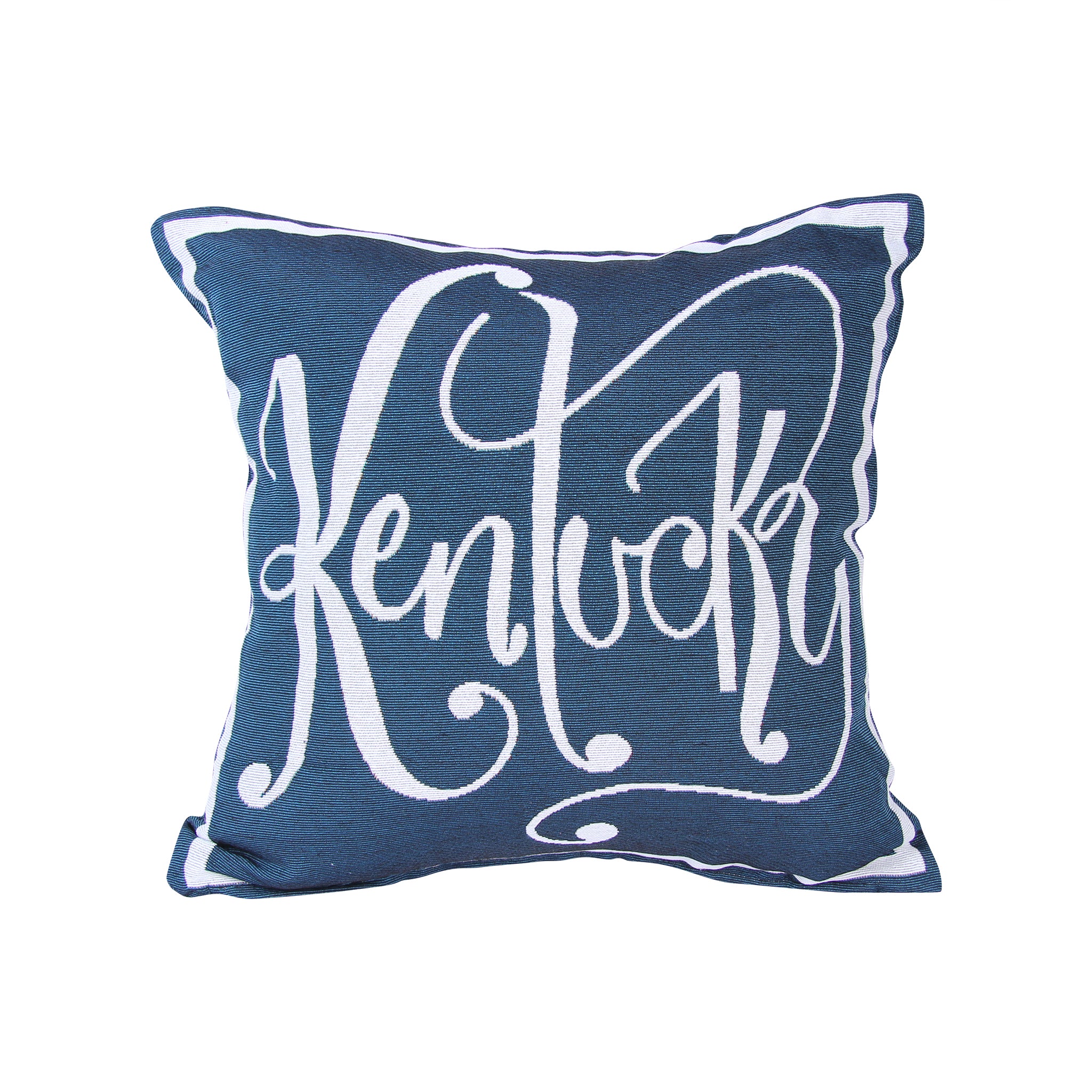 Navy Kentucky Word Pillow