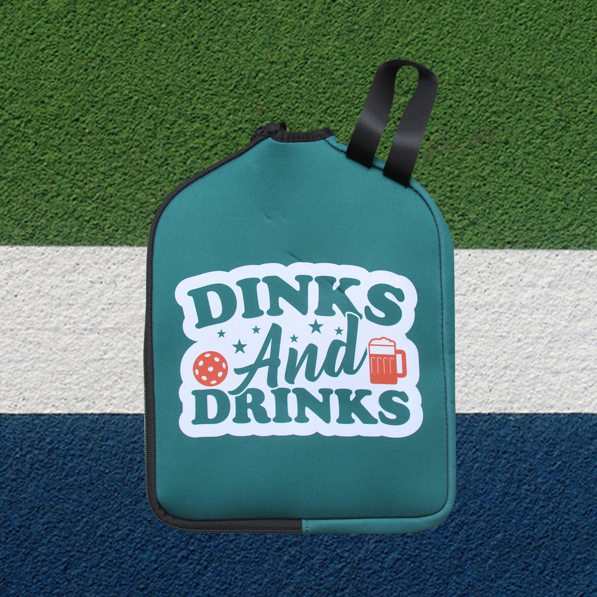 Dinks and Drinks Pickleball Paddle Cover