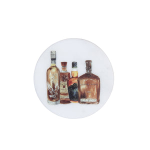 Bourbon Bottles V1 Marble Coaster
