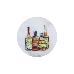 Bourbon Bottles V2 Marble Coaster