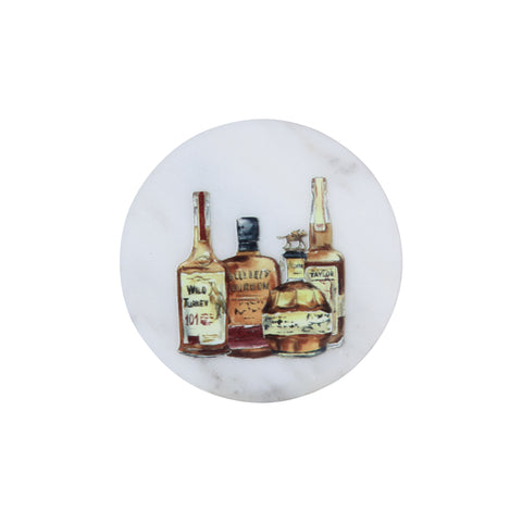 Bourbon Bottles V2 Marble Coaster