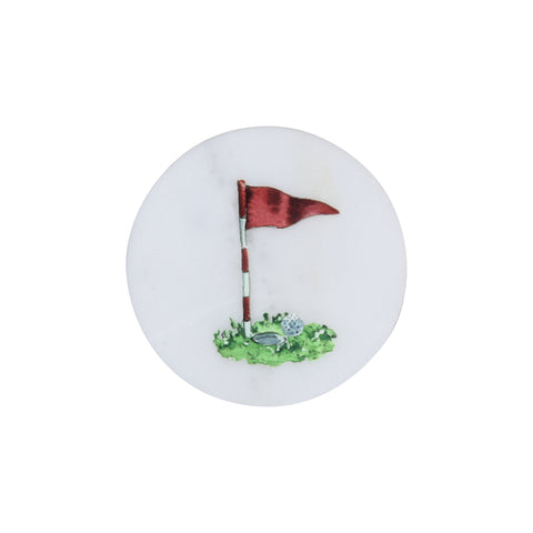 Golf Hole In One Marble Coaster