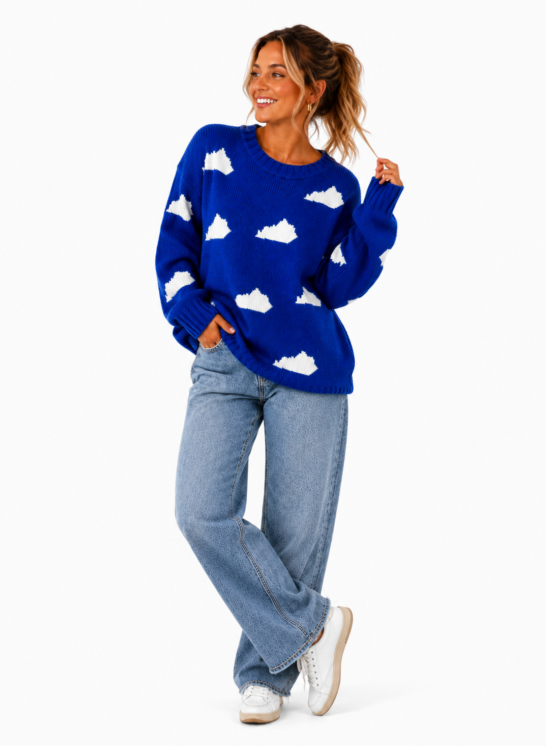Blue Kentucky Shape Sweater - Barrel Down South