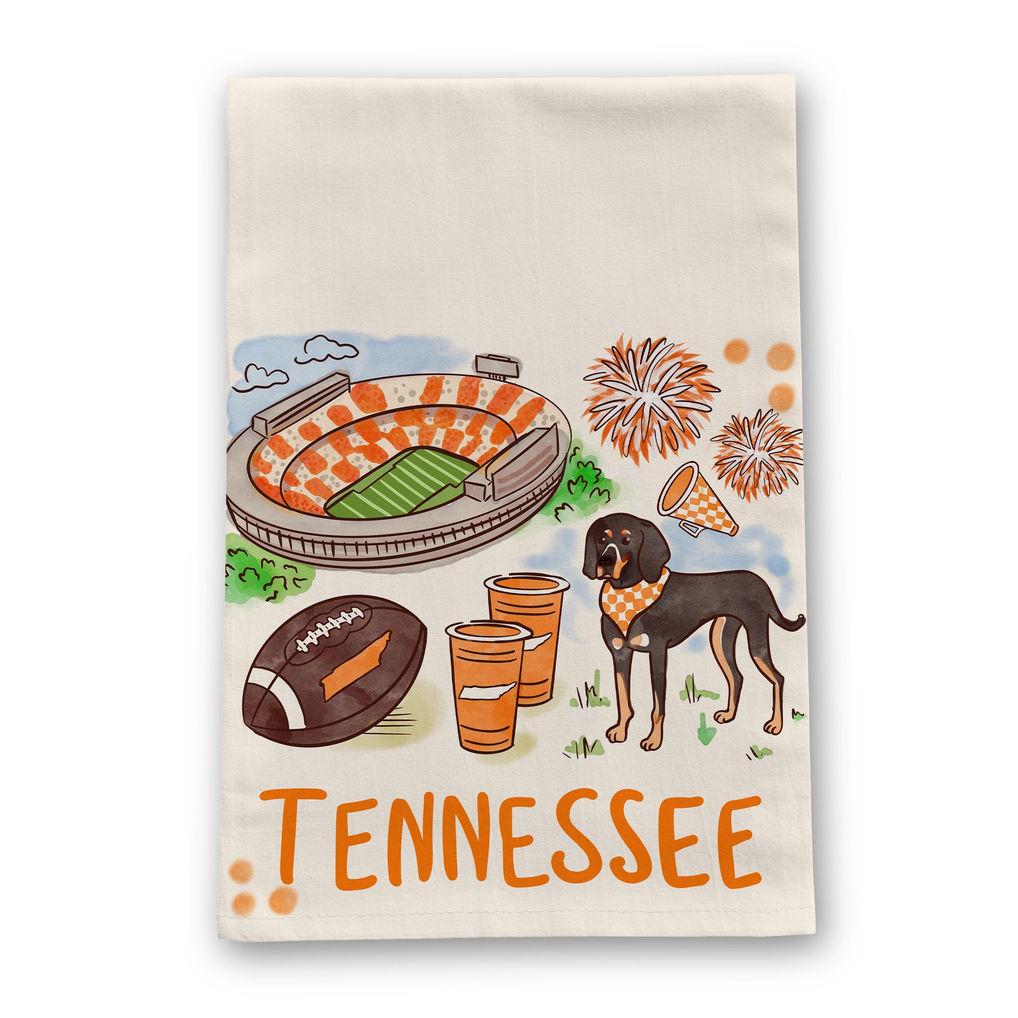 Large Tennessee Icons Tea Towel