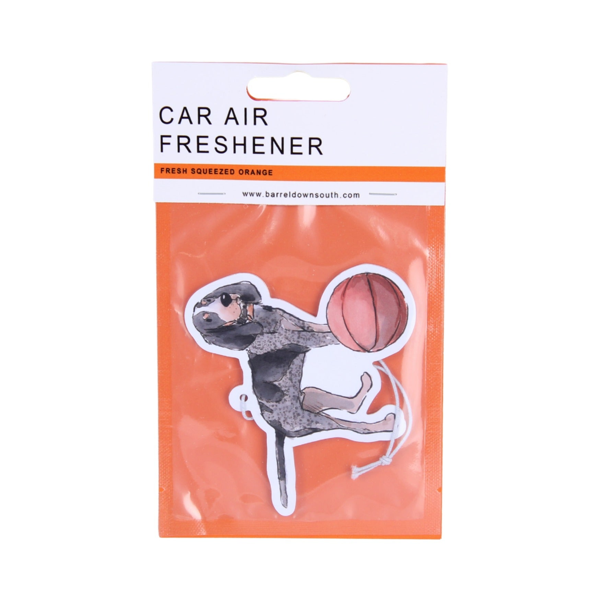 Bluetick Coonhound Standing Basketball Air Freshener - Barrel Down South