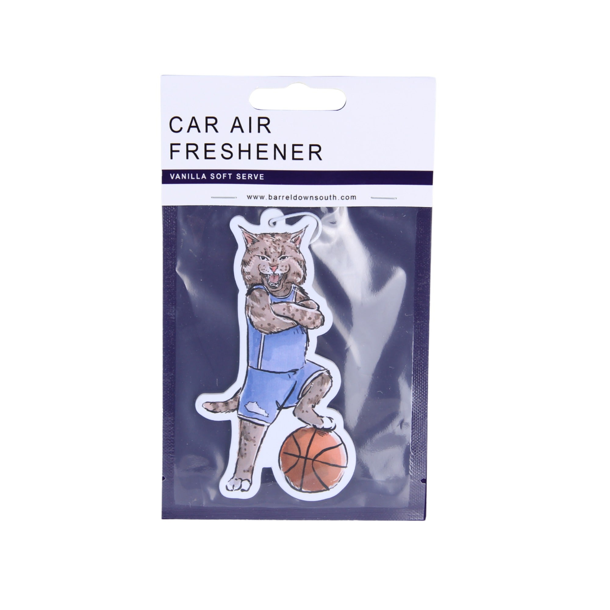 Standing Wildcat with Basketball Kentucky Air Freshener - Barrel Down South