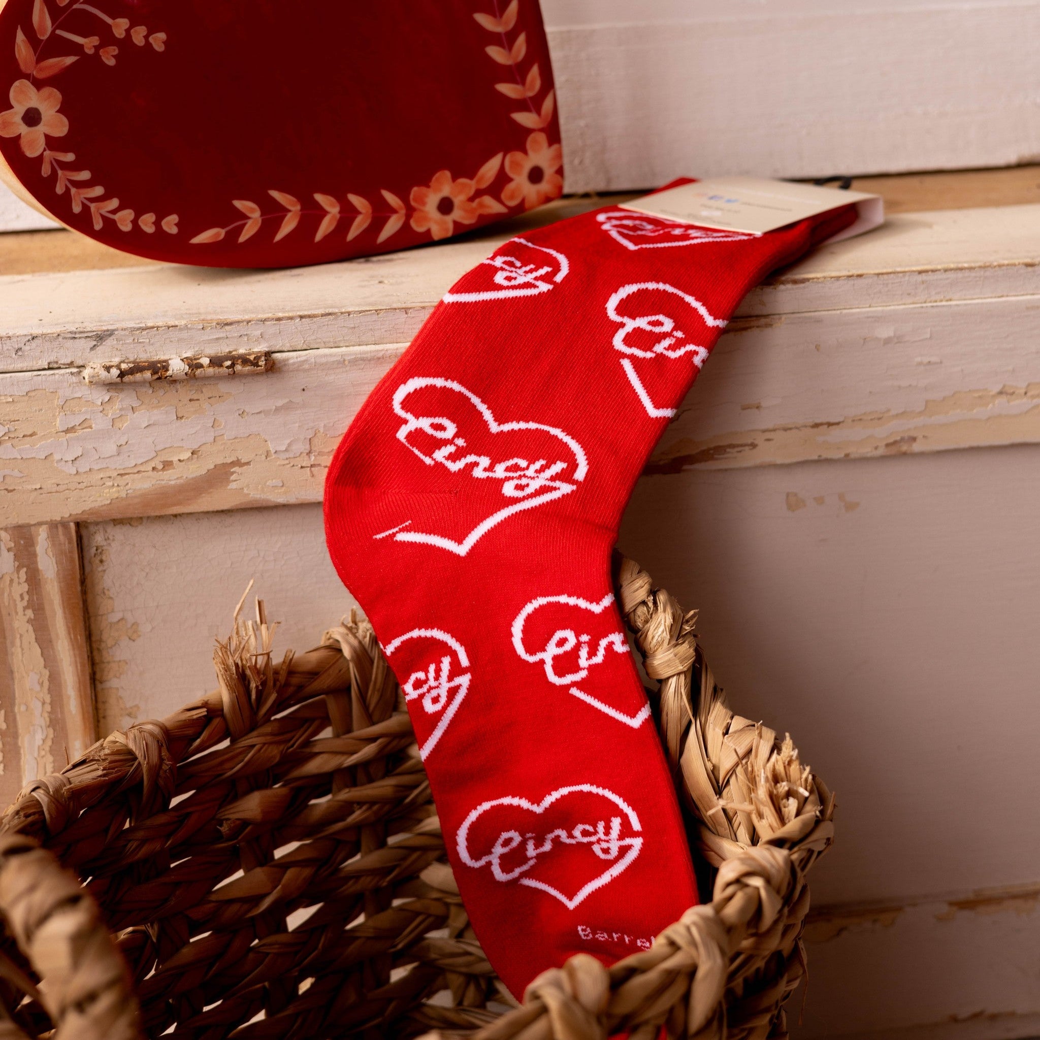 Heart Cincy Socks - Barrel Down South