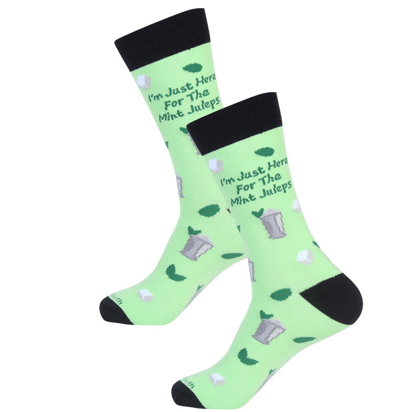 Green/Black I'm Just Here For The Mint Juleps Sock