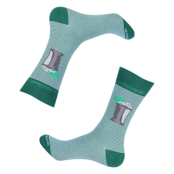Green Striped Mint Julep Sock