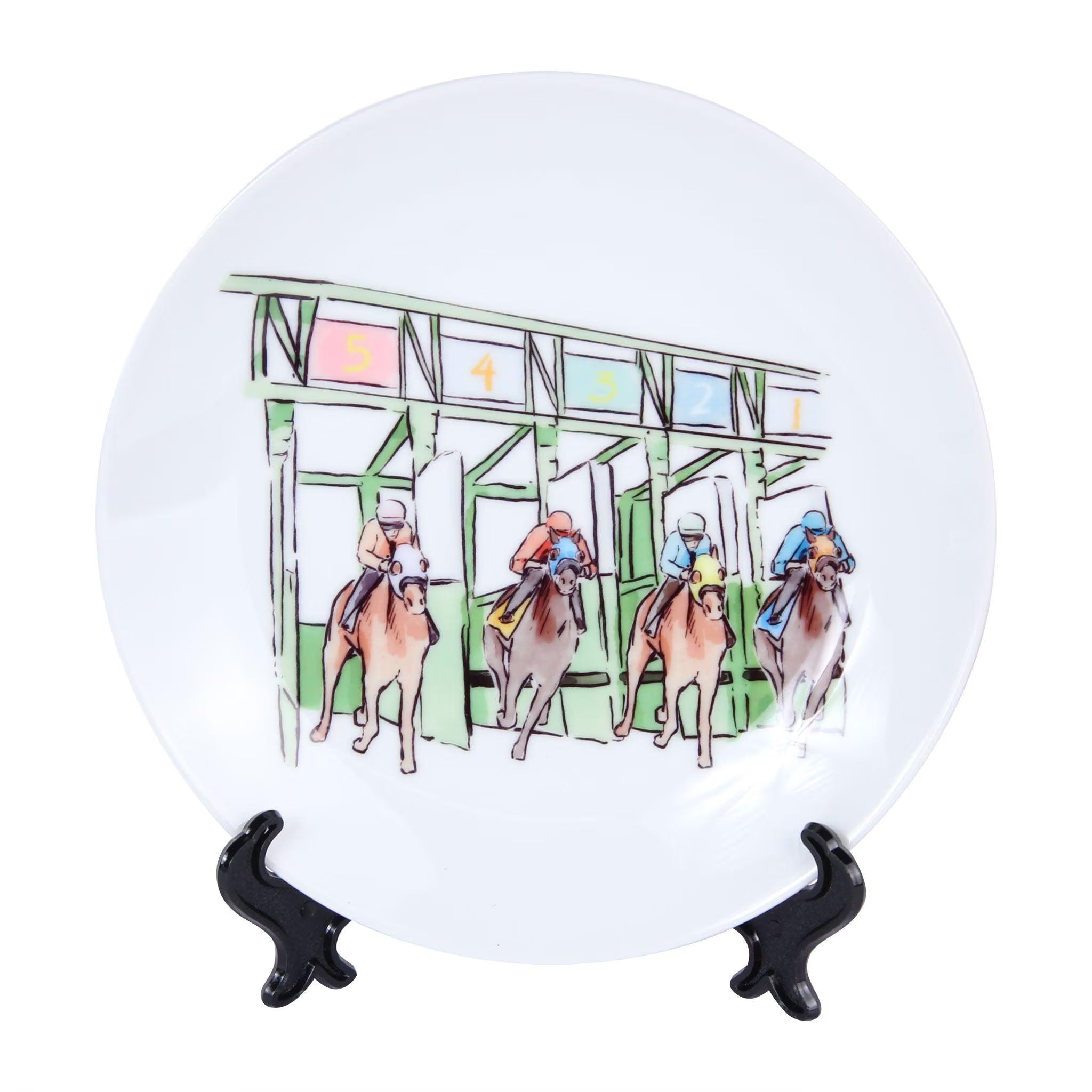 Out of the Gate Horse Racing Plate - Barrel Down South
