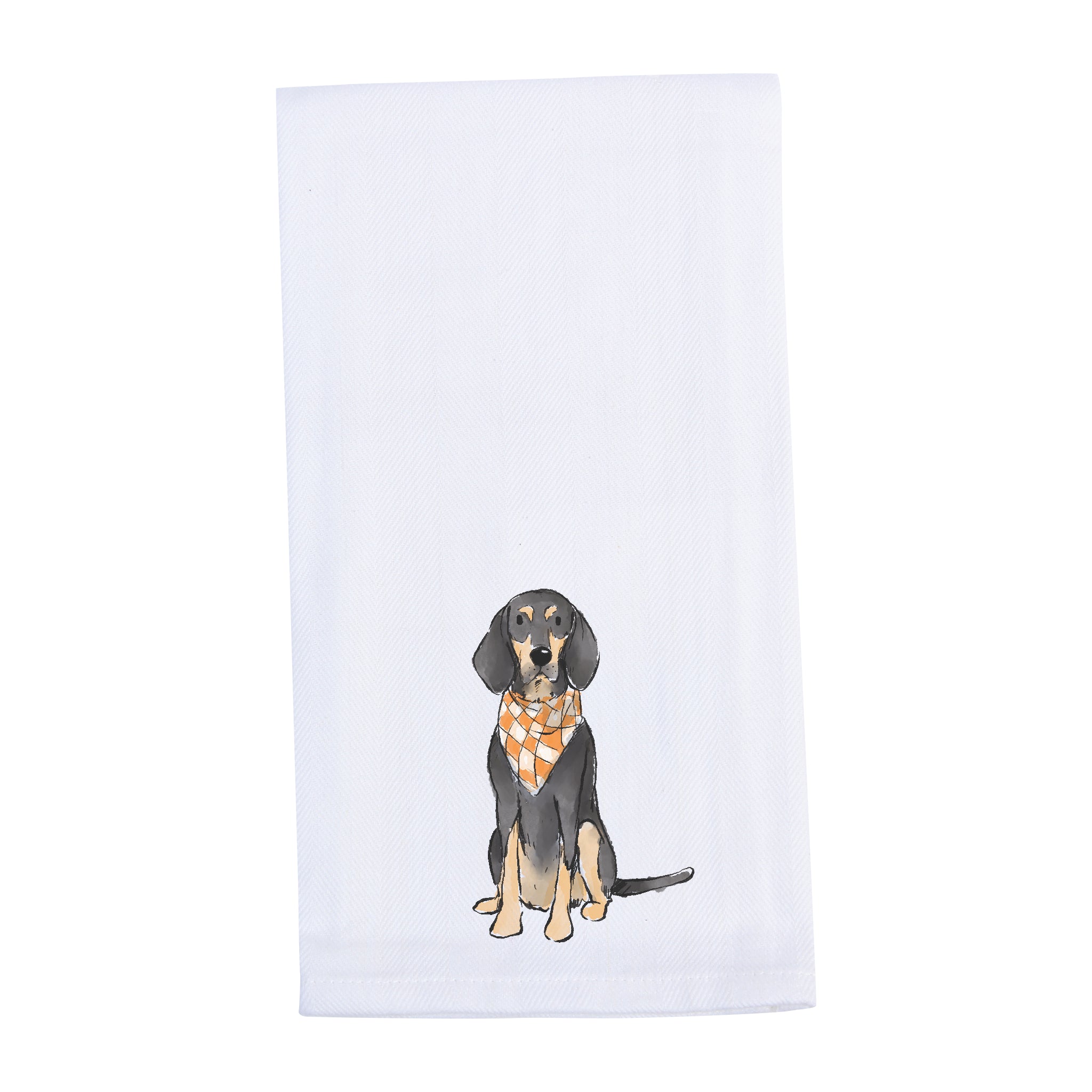 Barrel Down South Sitting Bluetick Coonhound Tennessee Tea Towel - Thumbnail 2