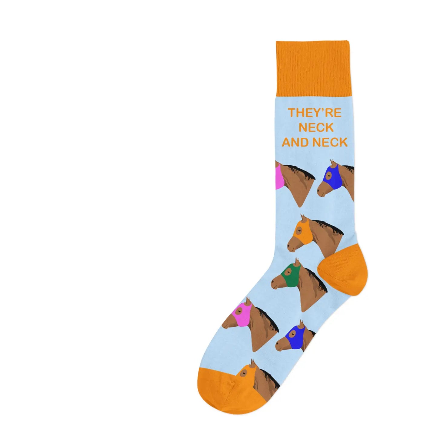 They're Neck and Neck Horse Racing Derby Socks
