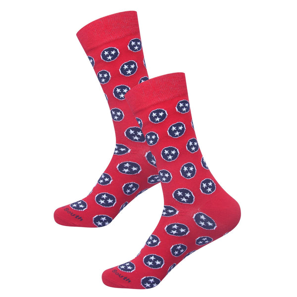 Red Tri Star Socks