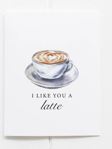I Like You A Latte Deer Greeting Card