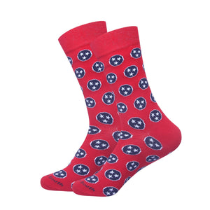 Red Tri Star Socks