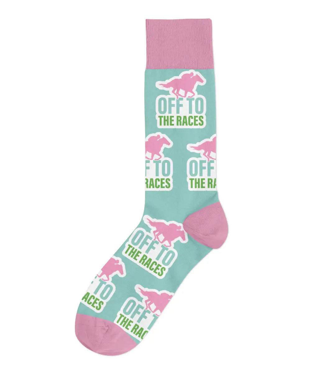 Off To The Races Horse Racing Derby Socks