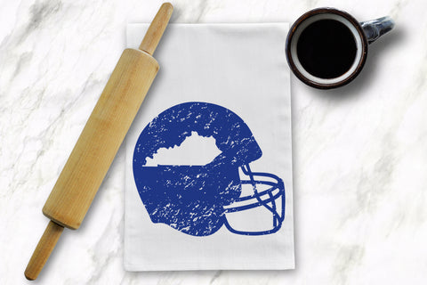 Blue KY Helmet Tea Towel - Barrel Down South