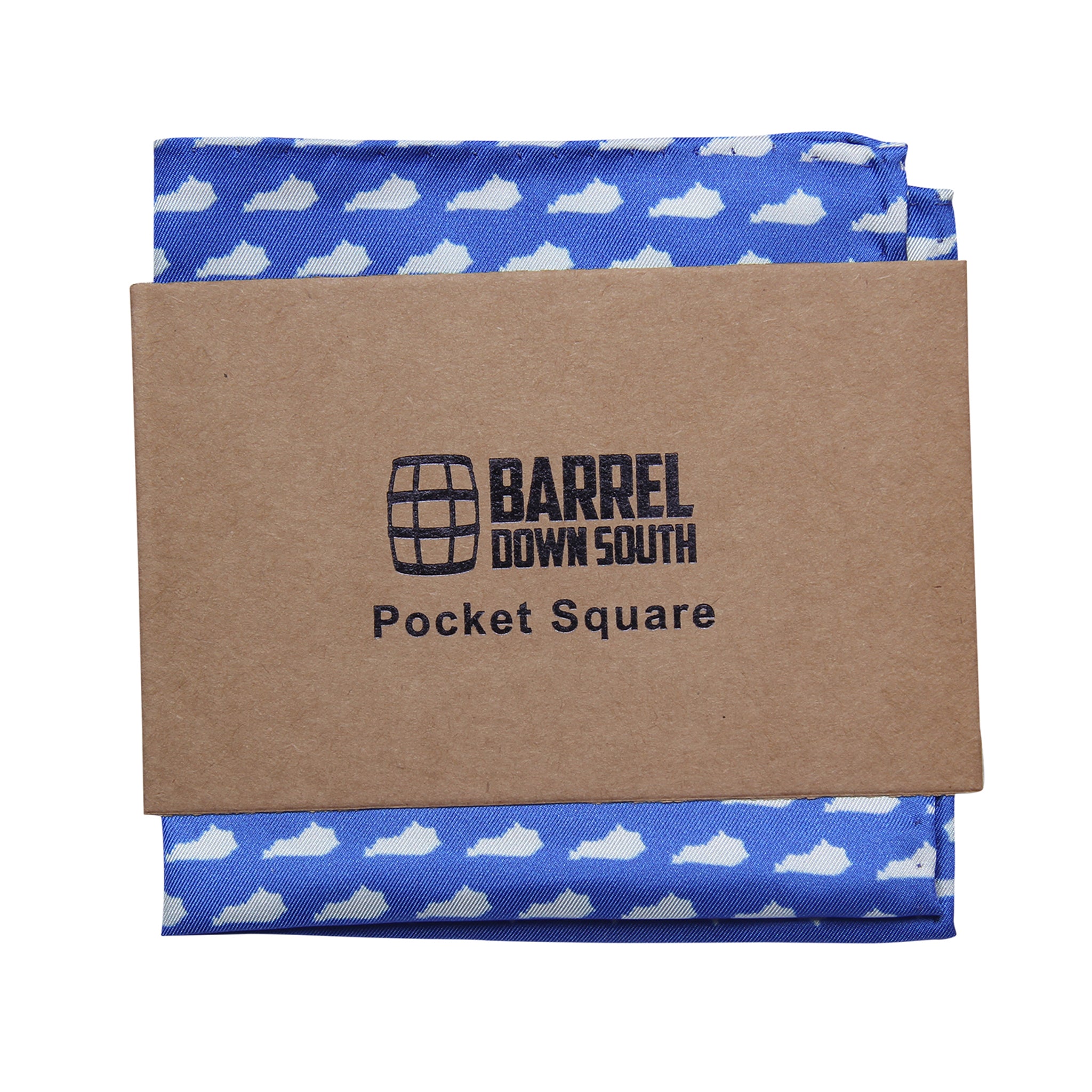 Blue KY Pocket Square - Barrel Down South