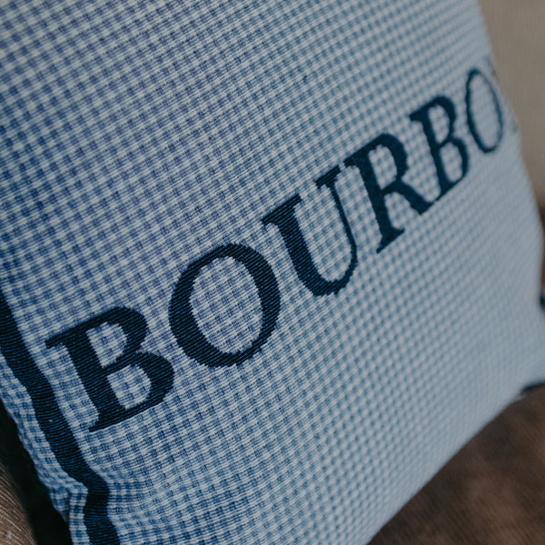 Blue Plaid Bourbon Pillow - Barrel Down South