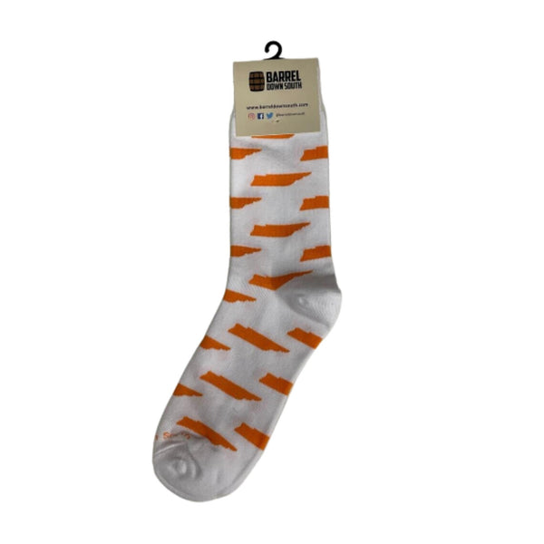 White/Orange Tennessee State Socks