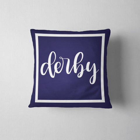 Derby Word Pillow