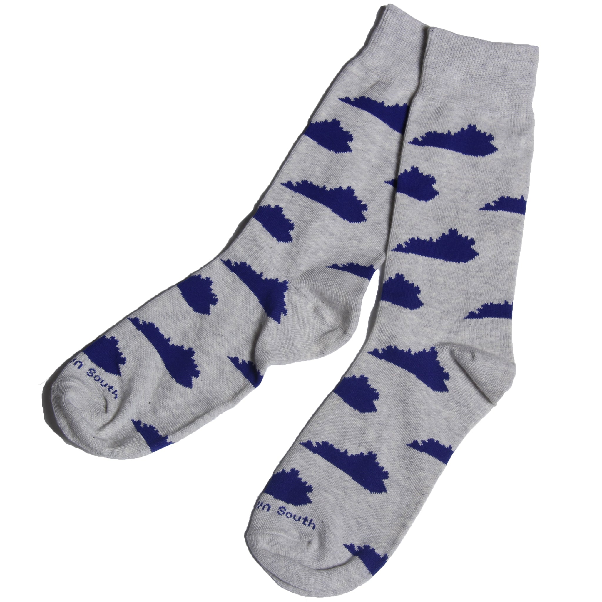 Grey/Blue KY Socks - Barrel Down South