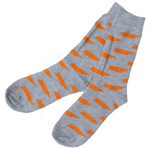 Grey/Orange TN Socks - Barrel Down South