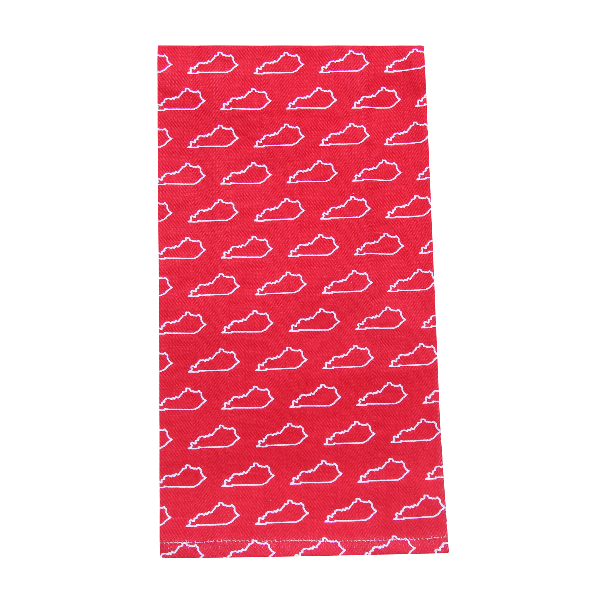 Red KY Pattern Tea Towel