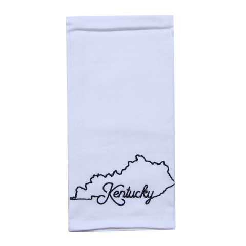 KY Shape Kentucky Tea Towel - Barrel Down South