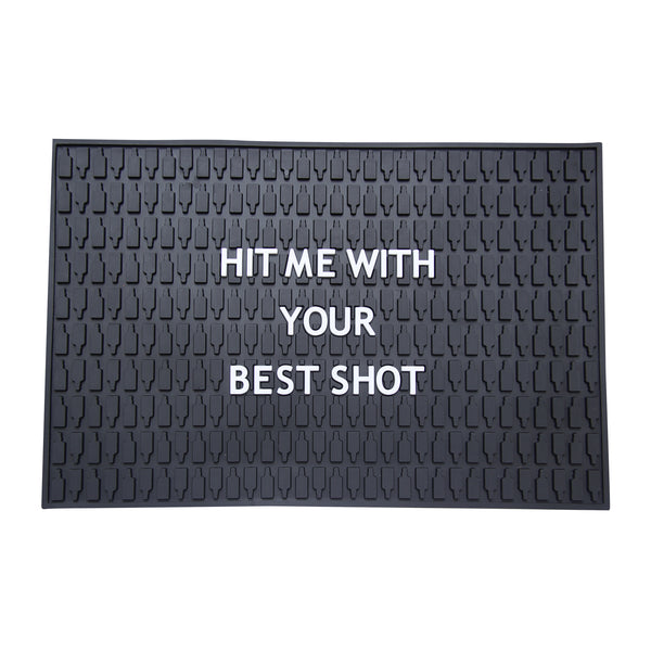 Hit Me With Your Best Shot Bar Mat