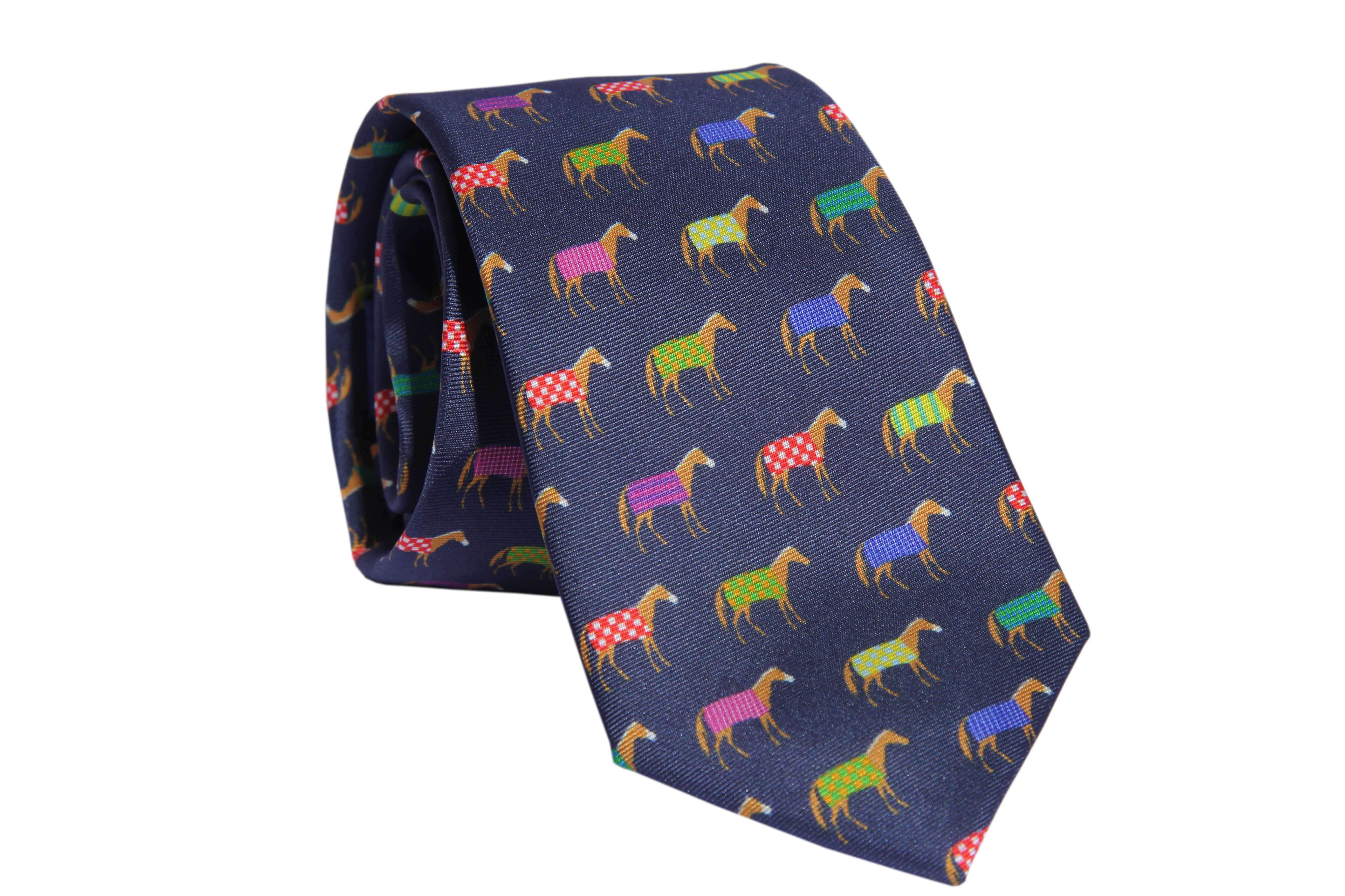 Multi Color Horse Necktie - Barrel Down South