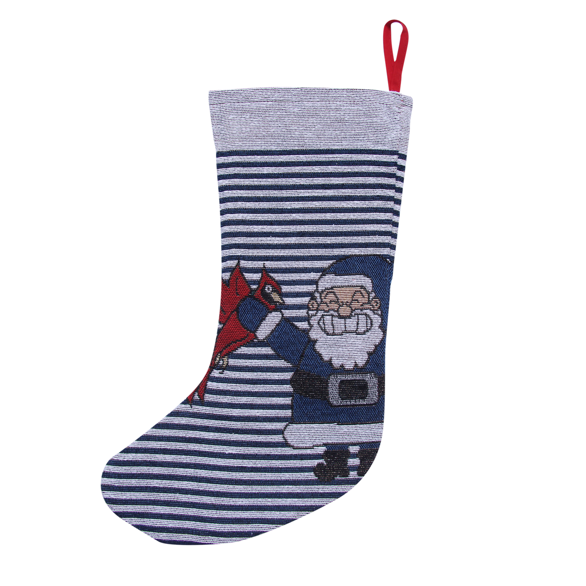 Blue Stripe Naughty List Stocking - Barrel Down South