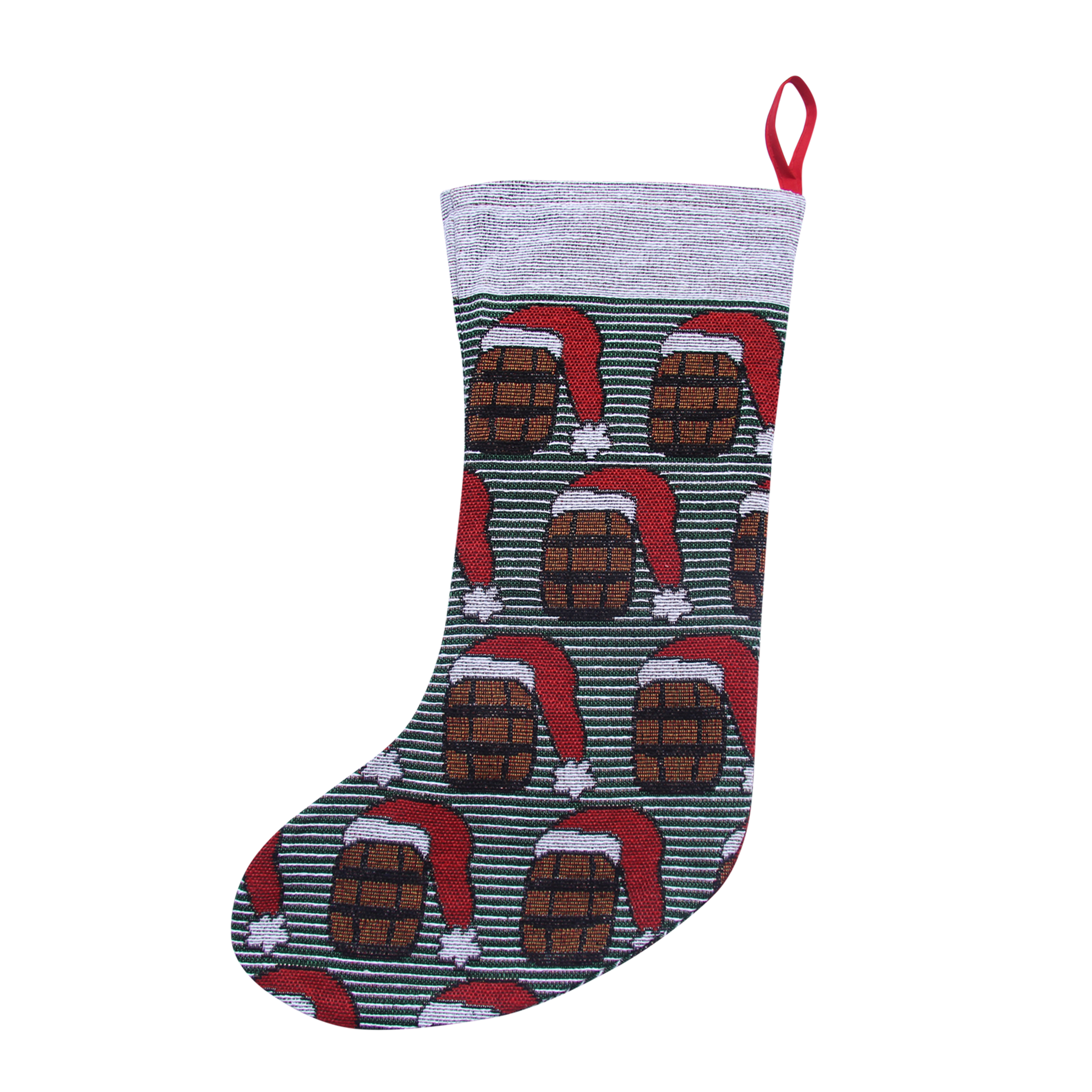Green Stripe Bourbon Stocking