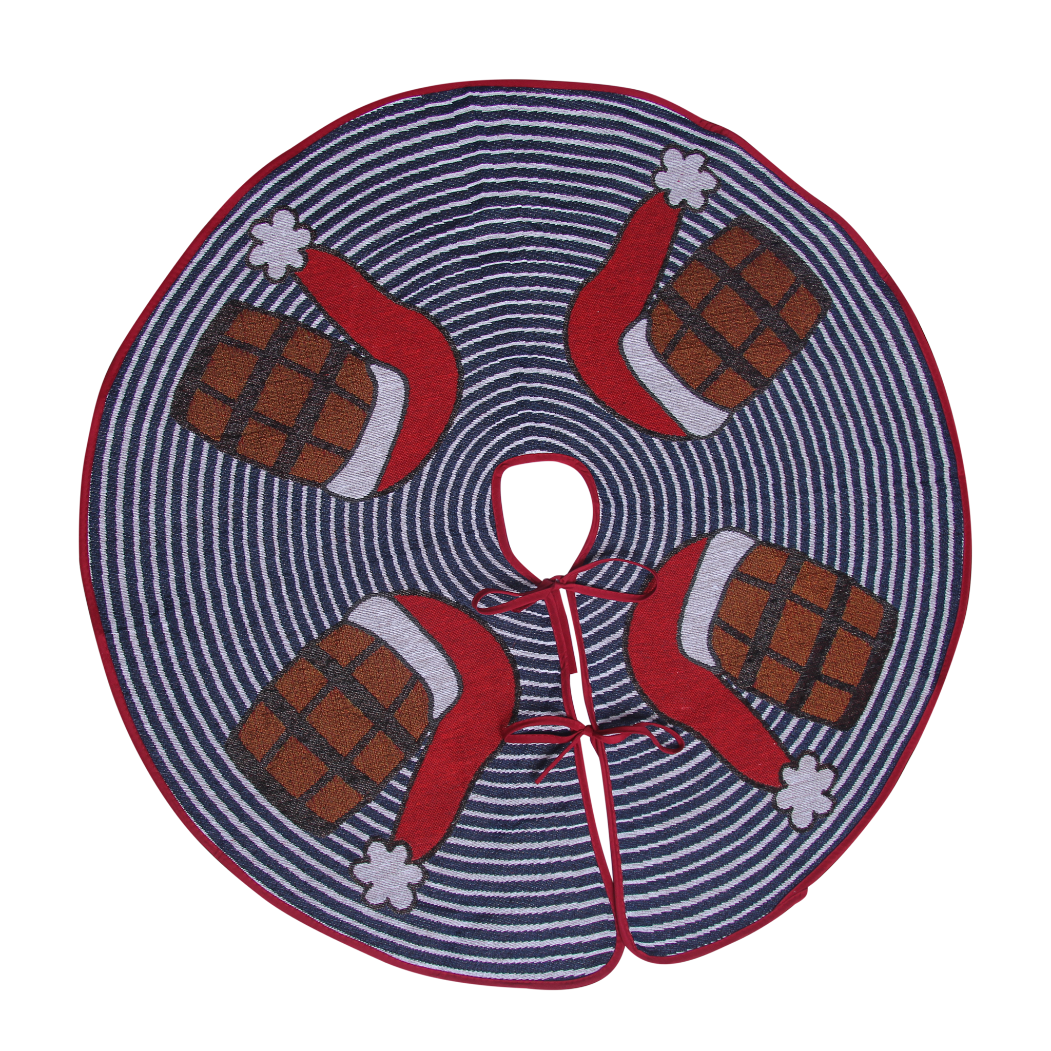 Blue Stripe Bourbon Tree Skirt - Barrel Down South