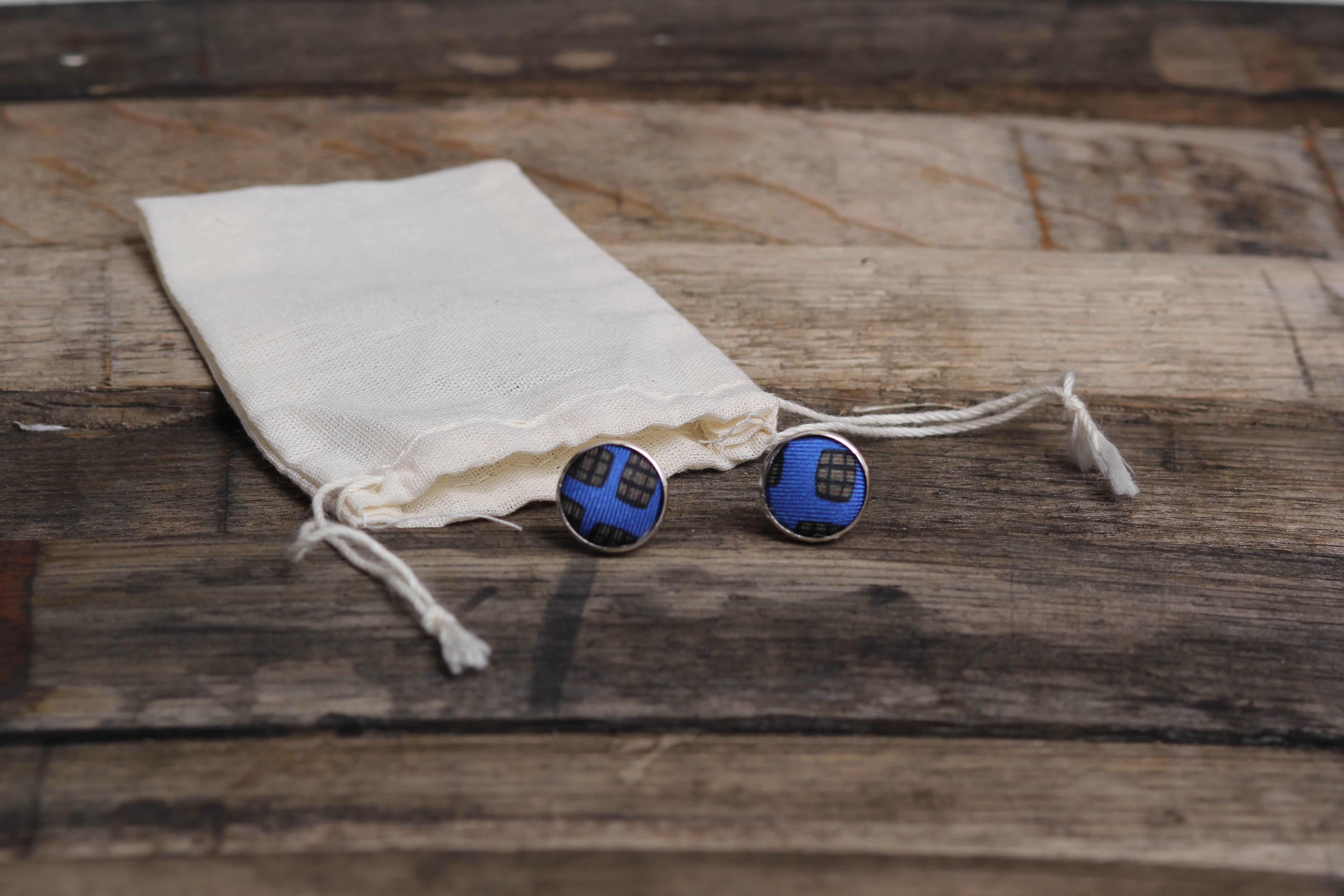 Blue Barrel Aged Cufflinks - Barrel Down South