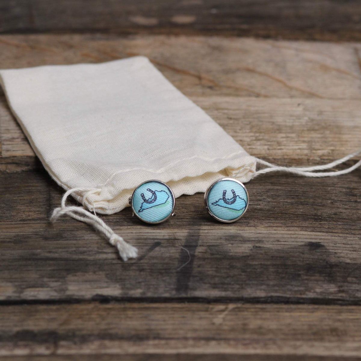 KY Horseshoe Cufflinks - Barrel Down South
