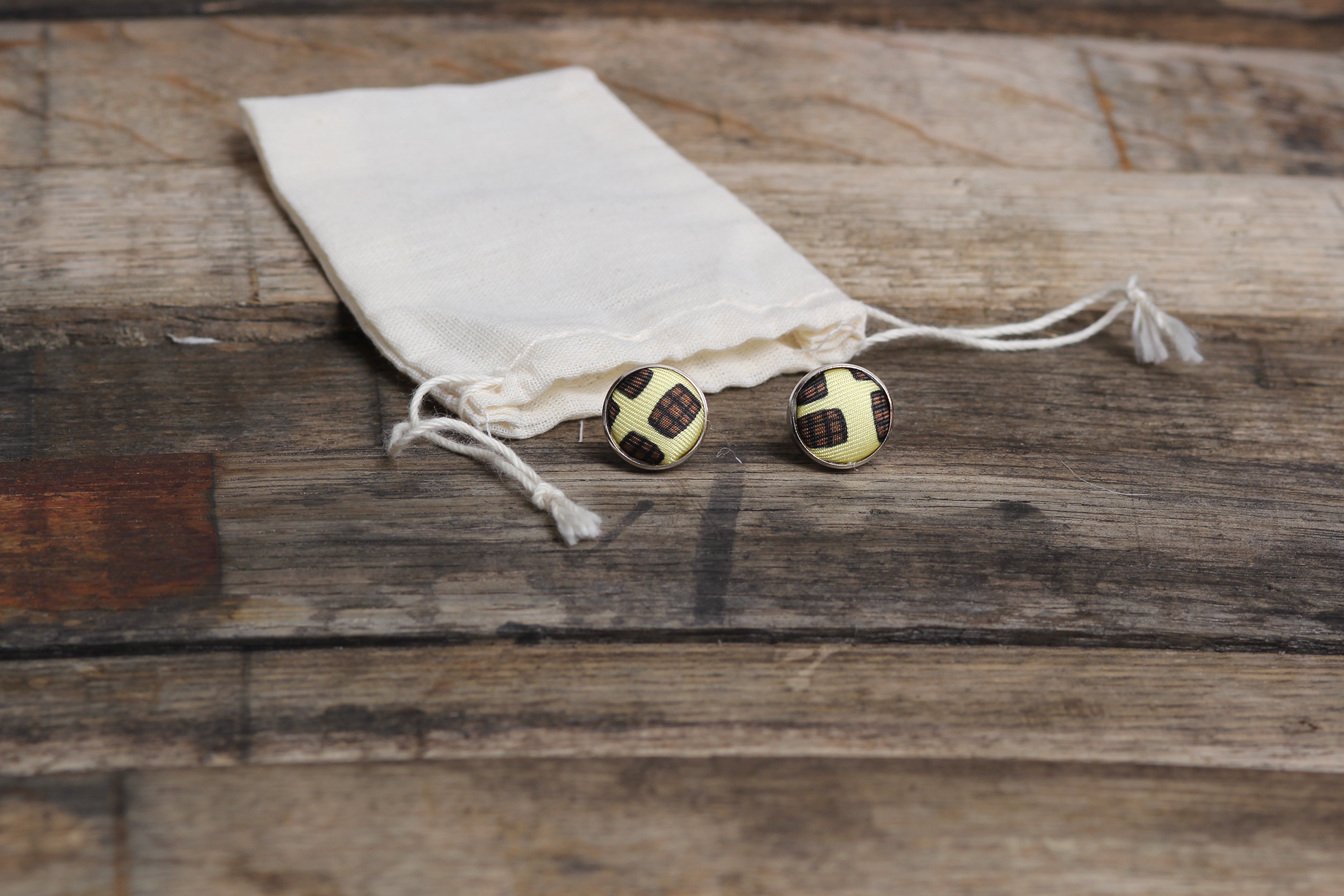 Yellow Barrel Aged Cufflinks - Barrel Down South
