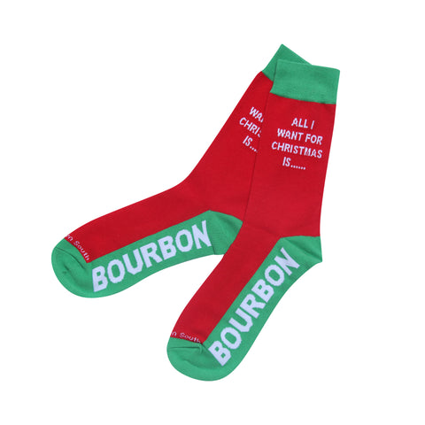 All I Want for Christmas Is Bourbon Socks