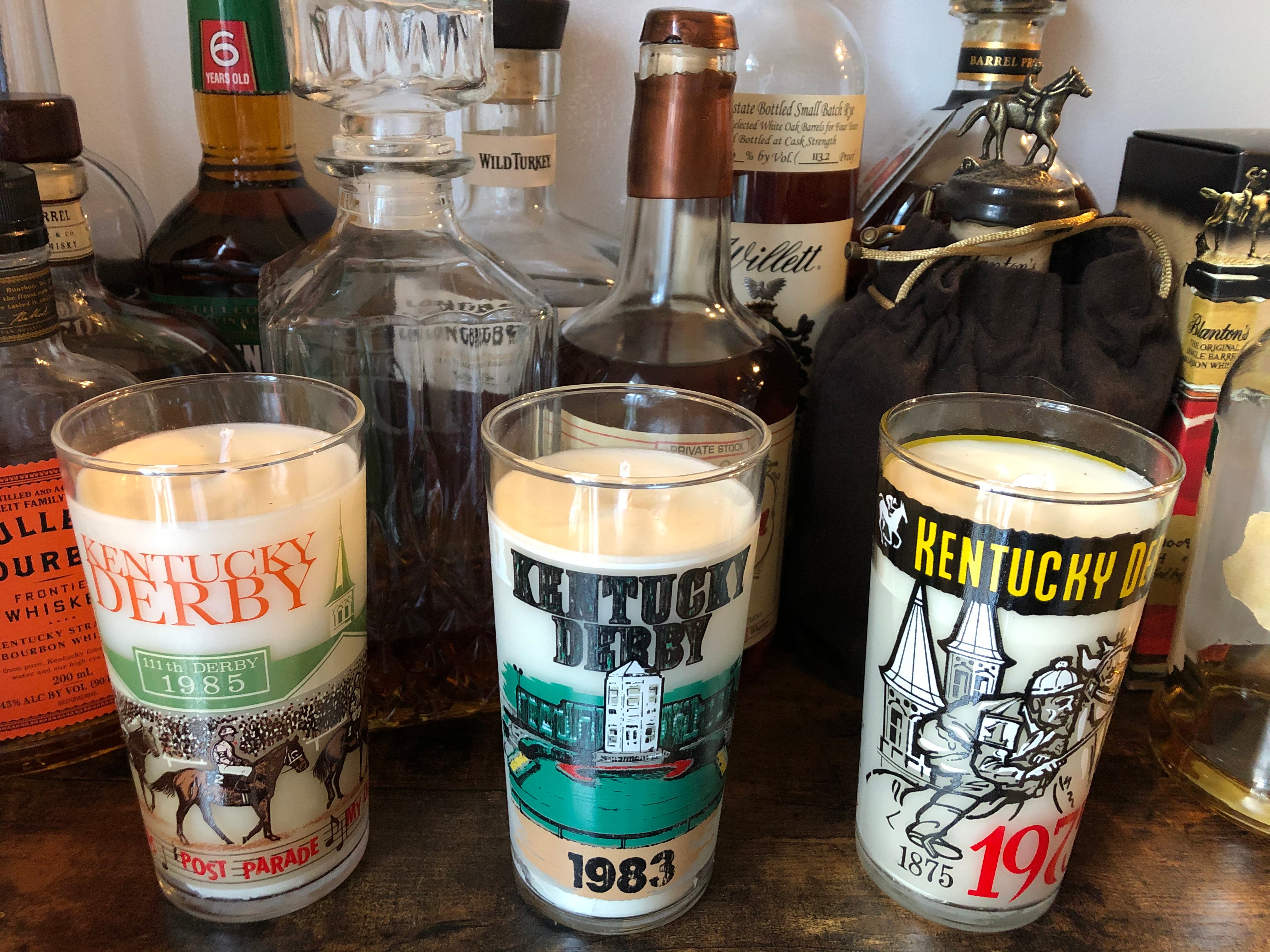 Kentucky Derby Glass Candle - Barrel Down South