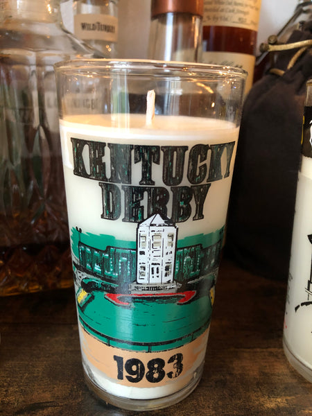Kentucky Derby Glass Candle - Barrel Down South