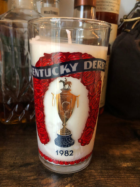 Kentucky Derby Glass Candle - Barrel Down South