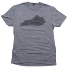 Grey Kentucky Shape Bourbon T-Shirt - Barrel Down South