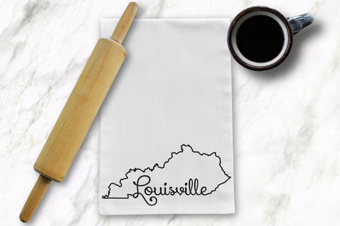Louisville KY Tea Towel - Barrel Down South
