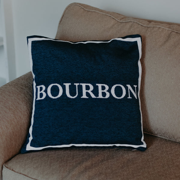 Navy Bourbon Pillow - Barrel Down South