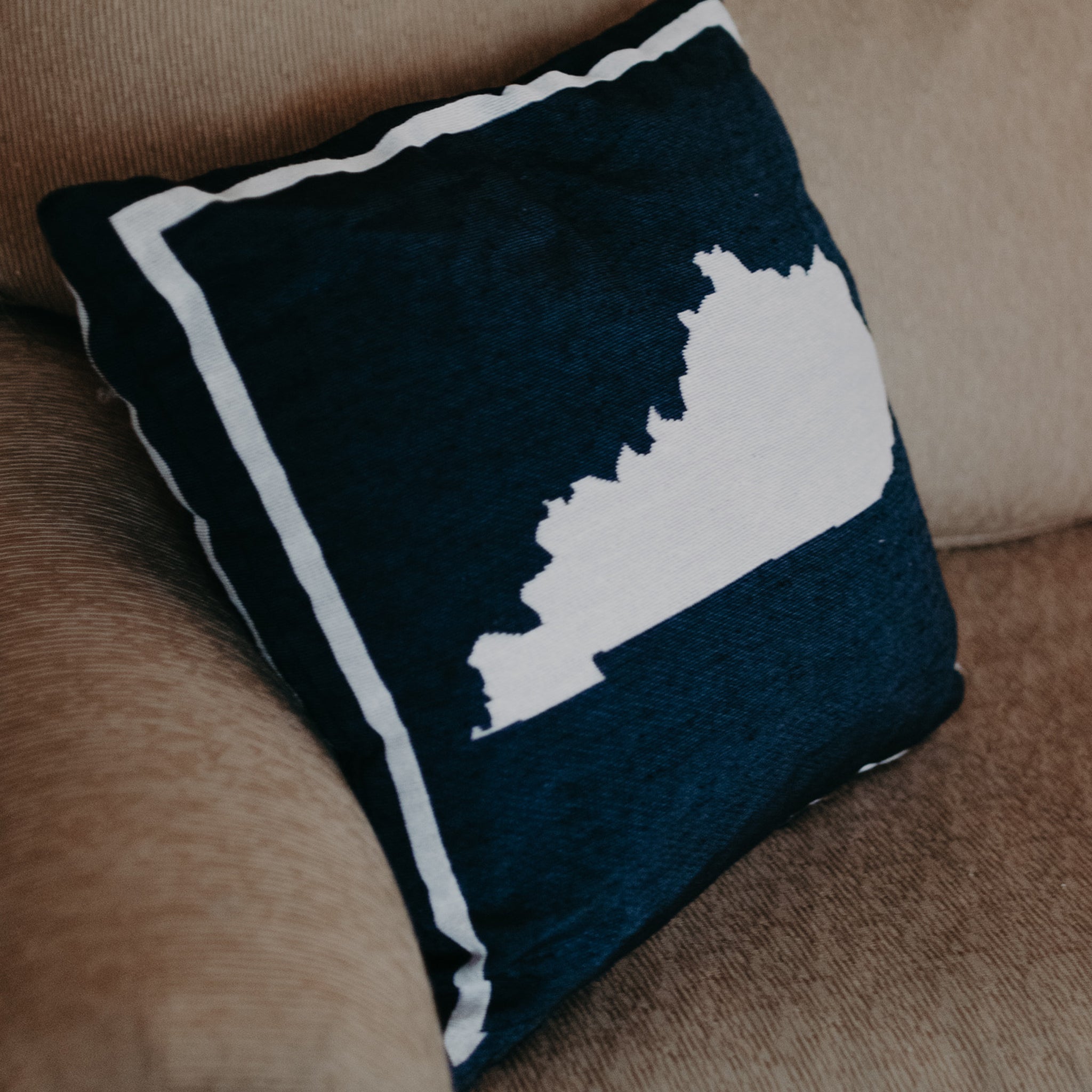 Navy KY Shape Pillow - Barrel Down South