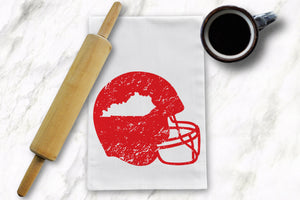 Red KY Helmet Tea Towel - Barrel Down South
